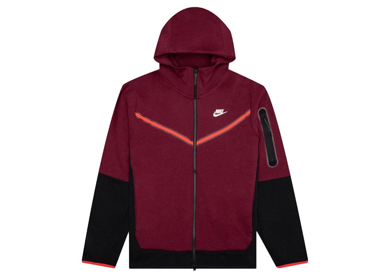 Nike Sportswear Tech Fleece Full-Zip Hoodie Dark Beetroot/Black/Phantom