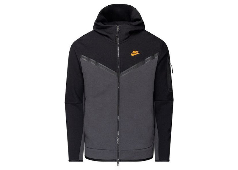 Nike Sportswear Tech Fleece Full-Zip Hoodie Dark Smoke Grey/Black/Safety Orange
