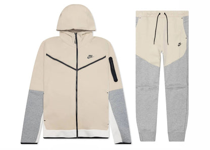 Nike Sportswear Tech Fleece Full Zip Hoodie & Joggers Set Dark Heather Grey/Rattan/Black