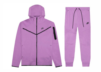 Nike Sportswear Tech Fleece Hoodie & Joggers Set Violet Shock/Black