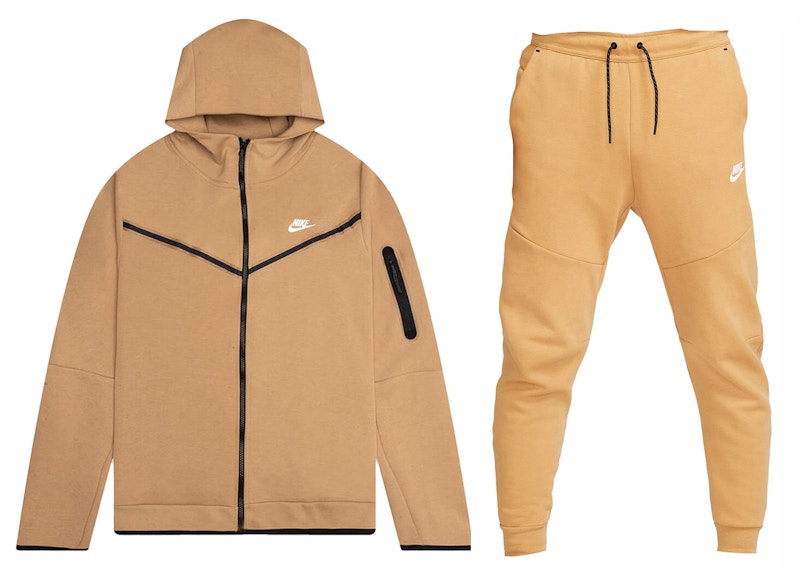 Nike Sportswear Tech Fleece Hoodie & Joggers Set Elemental Gold/Sail