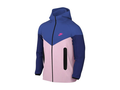 Nike Sportswear Tech Fleece Windrunner Full Zip Hoodie Game Royal/Pink Foam/Hyper Pink
