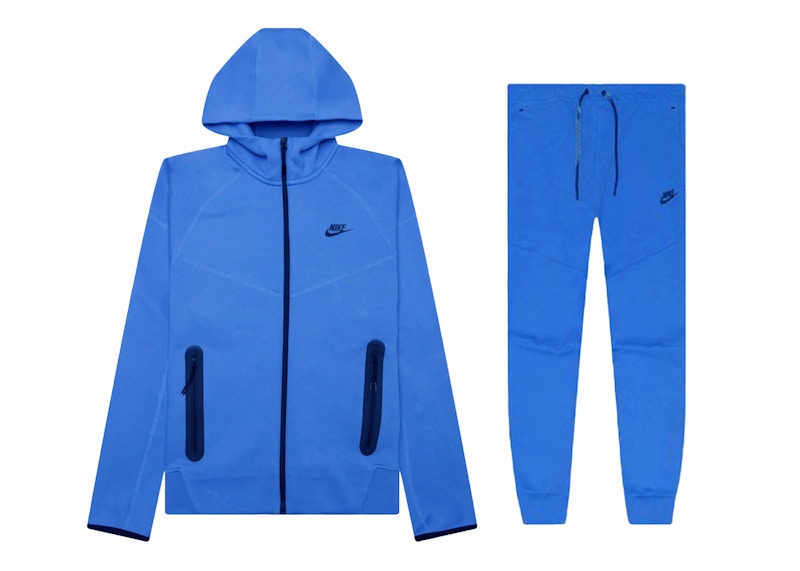 Nike Sportswear Tech Fleece Windrunner Full Zip Hoodie & Joggers Set Polar/Black