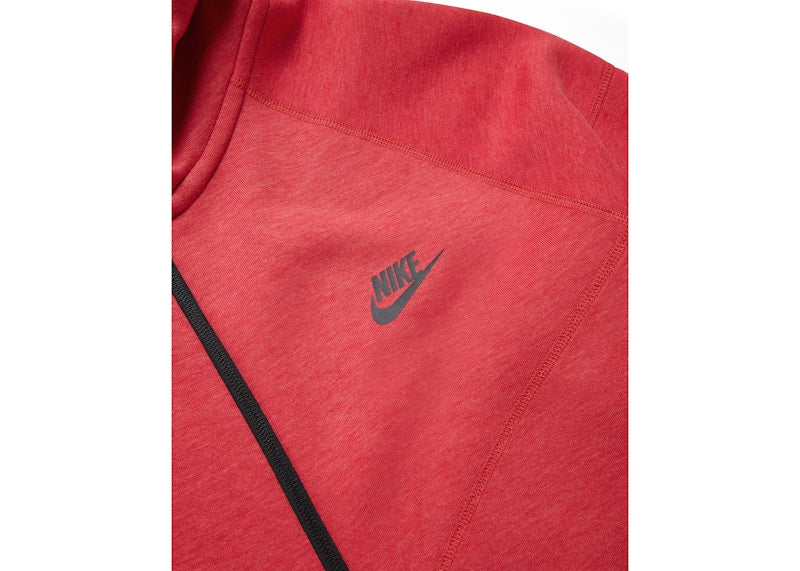 Nike Sportswear Tech Fleece Windrunner Full-Zip Hoodie Light University Red Heather/Black