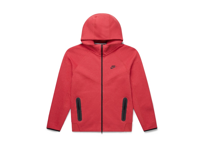 Nike Sportswear Tech Fleece Windrunner Full-Zip Hoodie Light University Red Heather/Black