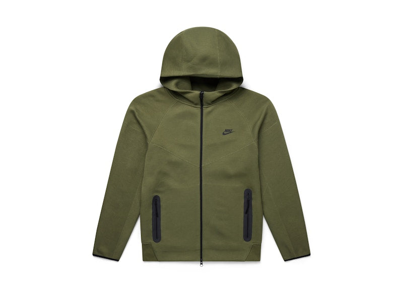 Nike Sportswear Tech Fleece Windrunner Full-Zip Hoodie Medium Olive/Black