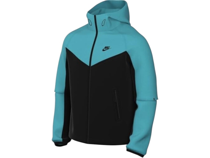 Nike Sportswear Tech Fleece Woven Full Zip Hoodie Black/Dusty Cactus