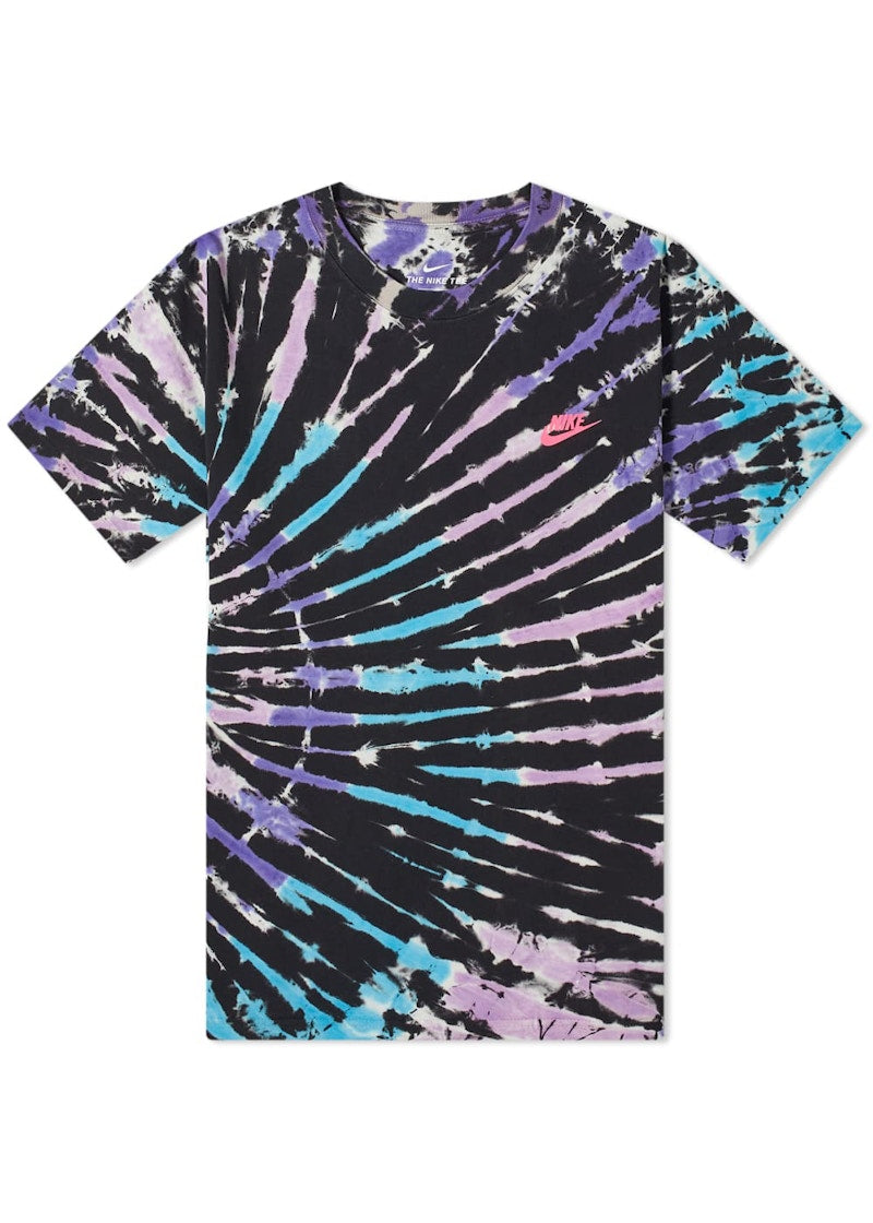 Nike Sportswear Tie Dye T-Shirt Black Baltic Blue Hyper Pink