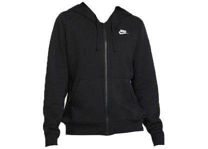 Nike Sportswear Women's Club Fleece Full-Zip Hoodie Black/White