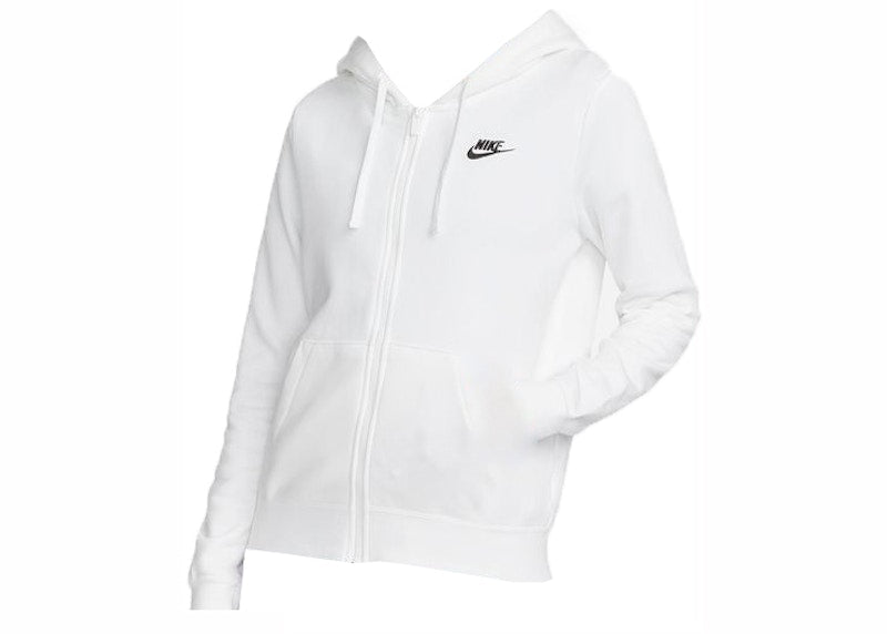 Nike Sportswear Women's Club Fleece Full-Zip Hoodie White/Black