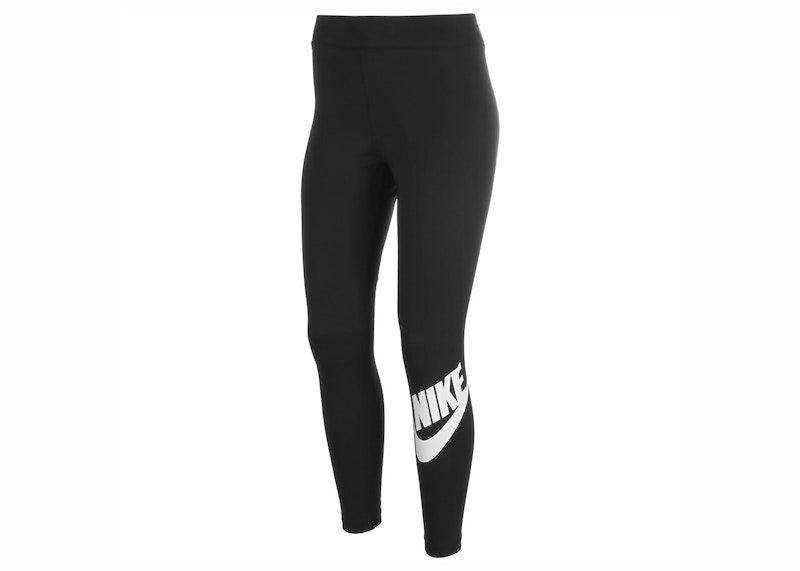 Nike Sportswear Women's Essential High-Waisted Logo Leggings Black/White