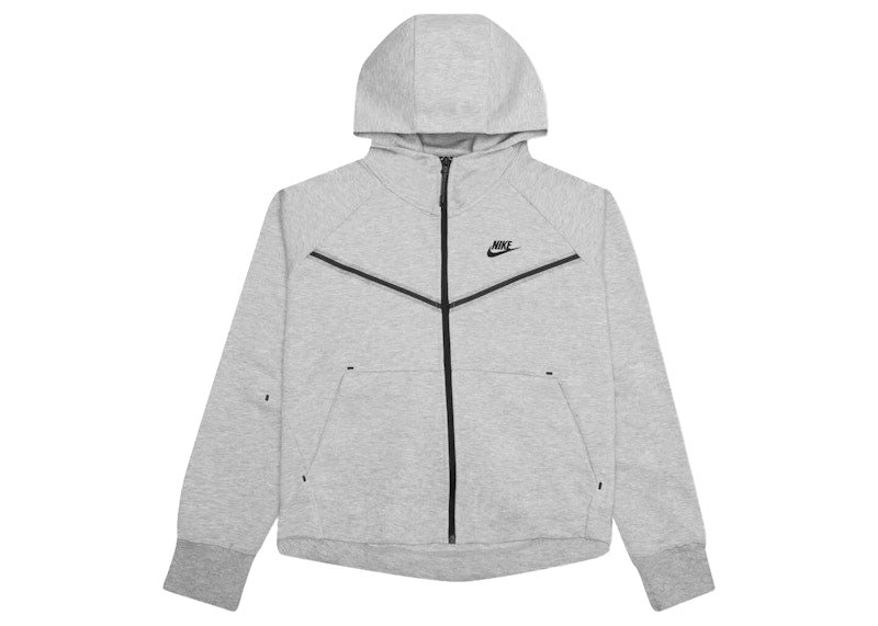 Nike Sportswear Women's Tech Fleece Windrunner Full Zip Hoodie (Asia Sizing) Dark Grey Heather/Black