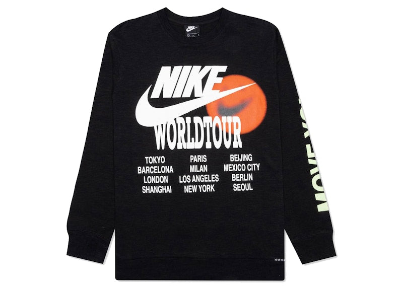 Nike Sportswear World Tour Long Sleeve Tee Black