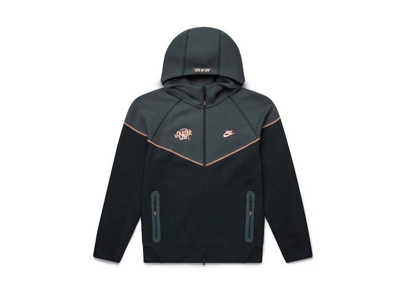 Nike Sportswear Tech Fleece x Central Cee Full Zip Hoodie Black/Metallic Red Bronze