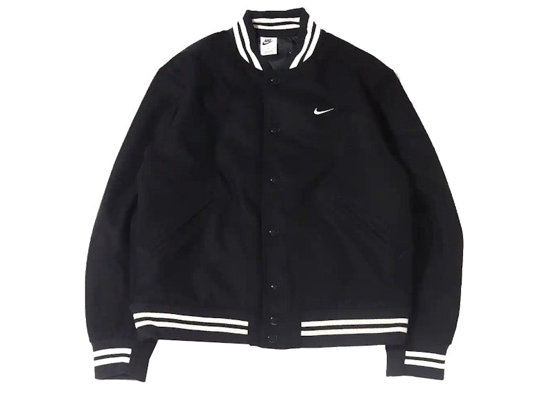 Nike Sportwear Authentics Varsity Jacket Black/White