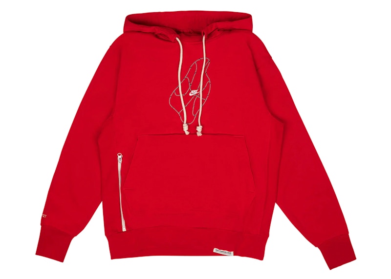 Nike Standard Issue Basketball Pullover Dri-Fit Loose Fit Hoodie Red