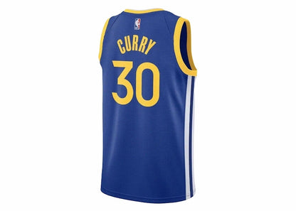 Nike Stephen Curry Warriors Icon Edition 2020 Jersey Blue/Yellow
