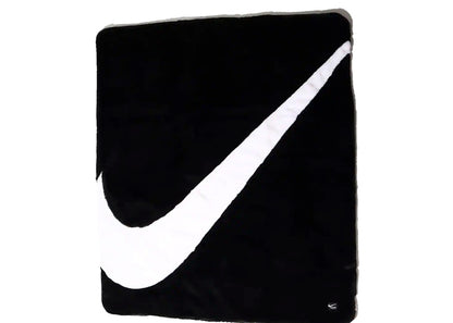 Nike Swoosh Faux Fur Blanket Black White