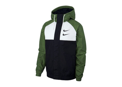 Nike Swoosh HD Woven Jacket Black/White/Treeline/Black