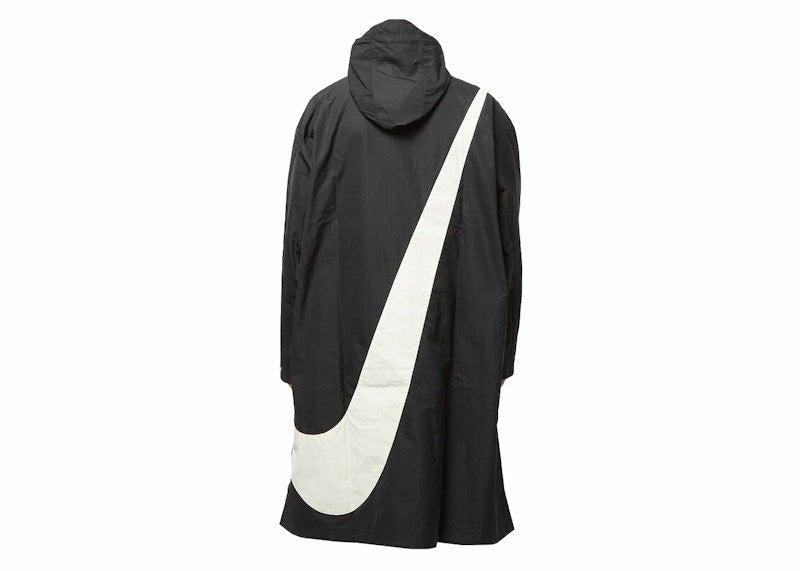 Nike Swoosh Woven Parka Oversized Jacket Black/White