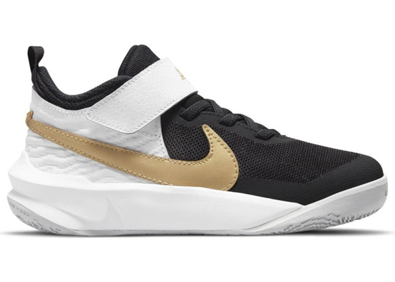 Nike Team Hustle D 10 Black White Metallic Gold (PS)