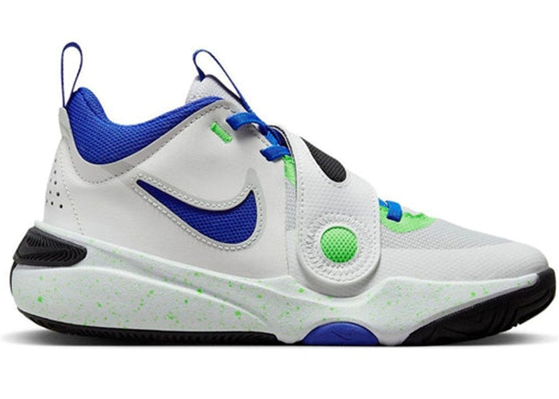 Nike Team Hustle D 11 Green Strike Racer Blue (GS)