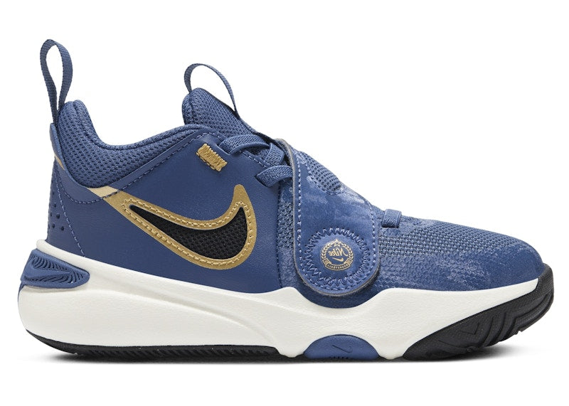 Nike Team Hustle D 11 Mystic Navy Pale Ivory Metallic Gold Black (PS)