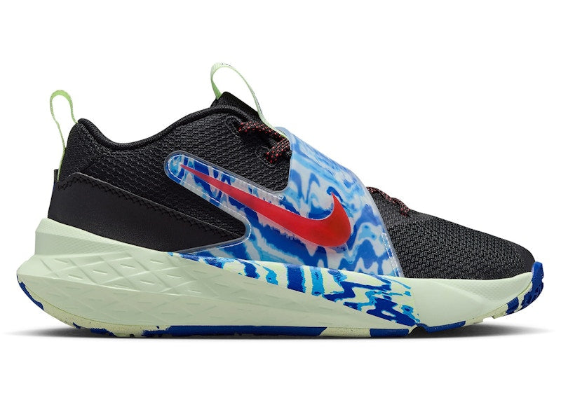 Nike Team Hustle D 12 Black Royal Volt Bright Crimson (GS)