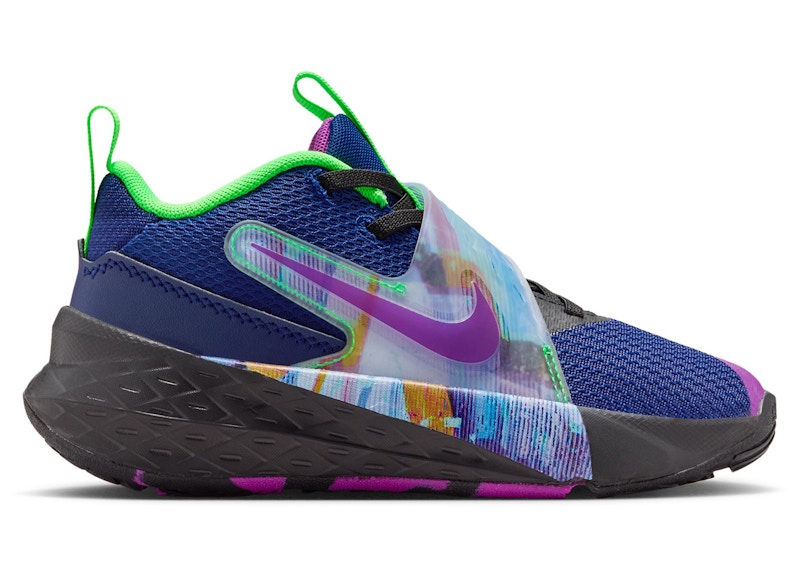 Nike Team Hustle D 12 Blue Void Green Strike Vivid Purple (PS)