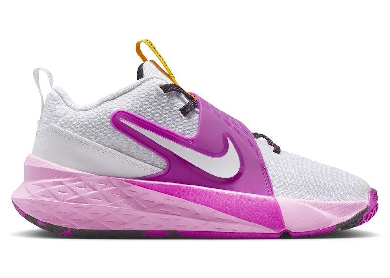 Nike Team Hustle D 12 White Gold Vivid Purple (GS)
