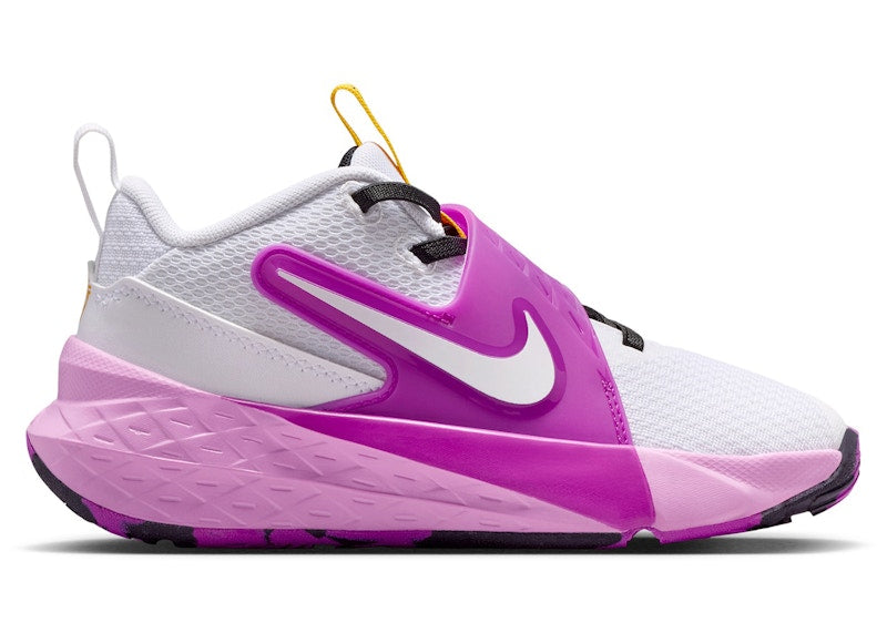 Nike Team Hustle D 12 White Gold Vivid Purple (PS)