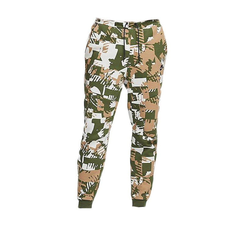 Nike Sportswear Tech Fleece All Over Print Jogger Pant Light Bone/Rough Green/Black