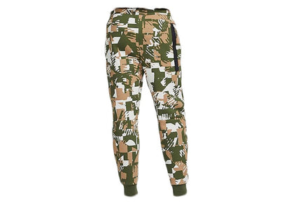 Nike Sportswear Tech Fleece All Over Print Jogger Pant Light Bone/Rough Green/Black