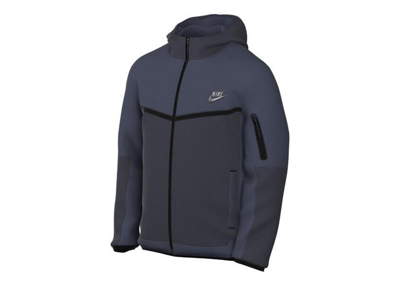 Nike Sportswear Tech Fleece Full-Zip Hoodie Thunder Blue/Dark Obsidian/Metallic Cool Grey