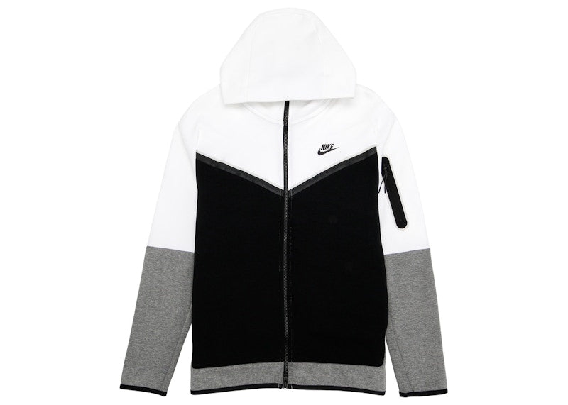 Nike Sportswear Tech Fleece Full-Zip Hoodie White/Black/Carbon Heather/Black