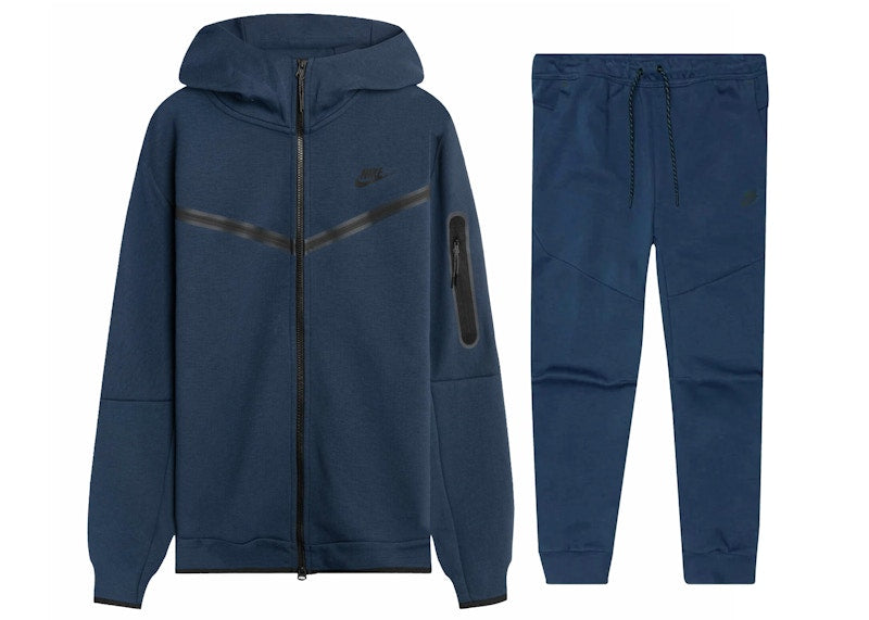 Nike Sportswear Tech Fleece Hoodie & Joggers Set Midnight Navy/Black