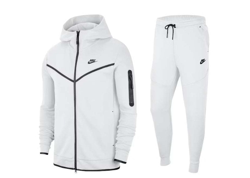 Nike Sportswear Tech Fleece Hoodie & Joggers Set White/Black