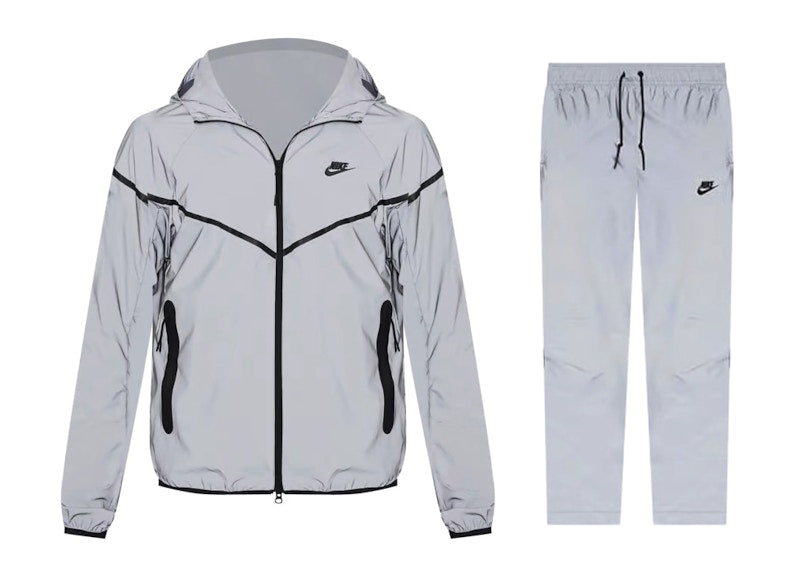 Nike Tech Woven Flash Jacket & Pant Set Reflect Silver/Black