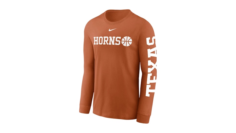 Nike Texas Longhorns Basketball Icon College Long-Sleeve T-Shirt Desert Orange