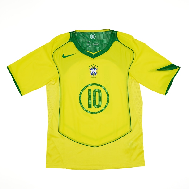 Nike Total 90 Brazil Ronaldinho 2004 Reissue Jersey Opti Yellow/Apple Green