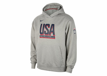 Nike USA Practice Fleece Hoodie Dark Grey Heather/Obsidian
