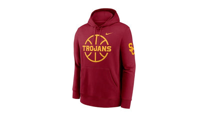 Nike USC Trojans Club Basketball Icon College Pullover Hoodie Team Crimson