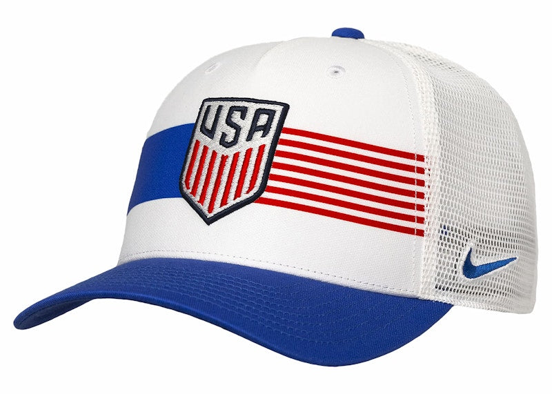 Nike USMNT SwooshFlex Soccer Trucker Cap Game Royal