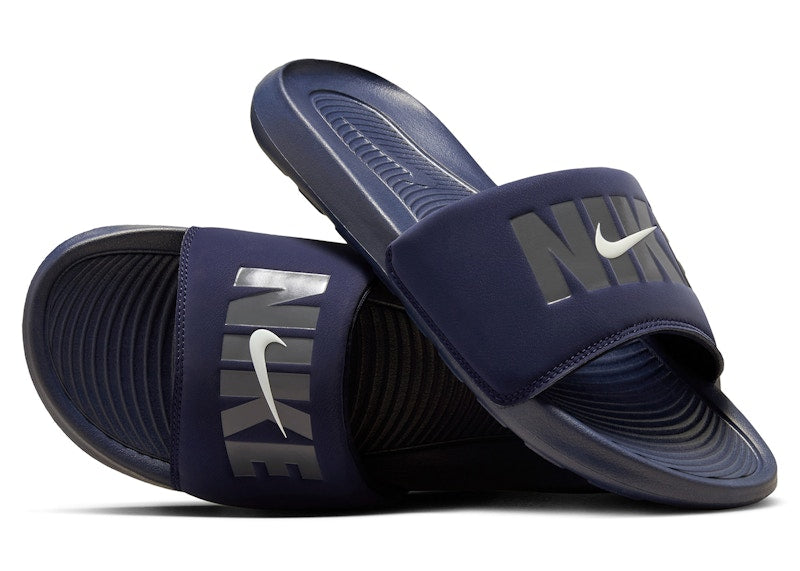 Nike Victori One Slide SE Obsidian Summit White Dark Grey