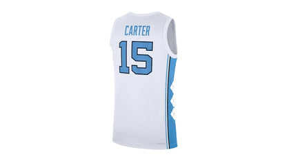 Nike Vince Carter North Carolina Tar Heels Replica Jordan Brand College Basketball Jersey White