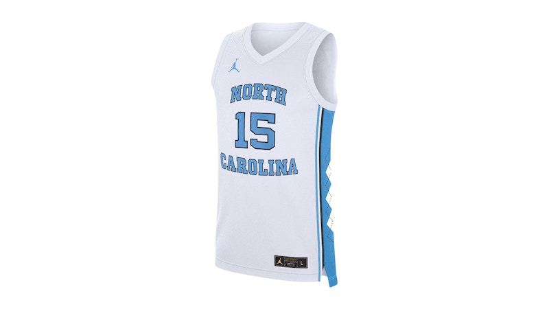 Nike Vince Carter North Carolina Tar Heels Replica Jordan Brand College Basketball Jersey White