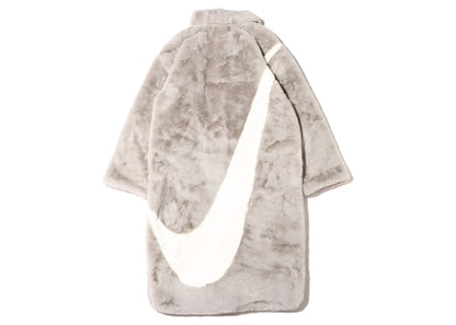 Nike Women Faux Fur Long Jacket (Asia Sizing) Light Bone