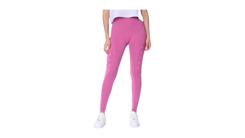 Nike Women's All Over Swoosh Logo Plain Leggings Purple