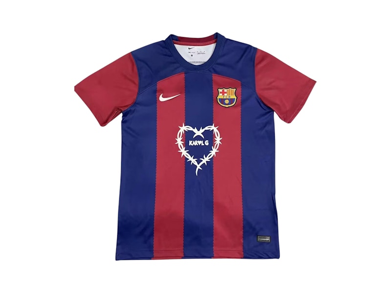 Nike Women's FC Barcelona x Karol G Home 23/24 Players Edition Jersey Red/Blue