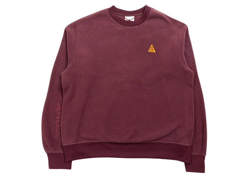 Nike Women's NRG ACG Polar Crewneck Burgundy